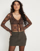 Immagine di Sadiru Cardi Lace Chesnut Brown
