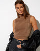 Immagine di Sai Tank Top in maglia marrone