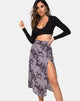 Immagine di Saika Midi Skirt in Bleached Tie Dye Grigio