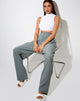 Immagine del pantalone Sakila in salvia gessato