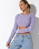 immagine di Salaka Crop Top in Space Dye Purple
