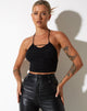 immagine di Salet Crop Top in maglia nera