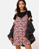 Immagine di Sanna Slip Dress in rosso con fascino floreale