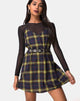Immagine di Sanna Slip Dress in Plaid Marrone Giallo Check