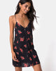 Immagine di Sanna Slip Dress in Soi Rose Nero e Rosso