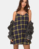 Immagine di Sanna Slip Dress in Plaid Marrone Giallo Check
