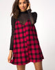 Immagine di Sanna Abito in Plaid Invernale Rosso e Nero