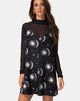 Immagine di Sanna Slip Dress in Sun Moon Stars BW