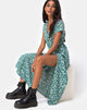 Immagine di Sanrin Midi Dress in verde campo floreale