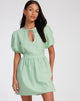 immagine di Sashio Mini Dress in Mini Gingham Verde