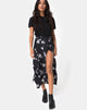 Immagine di Satha Midi Skirt in Mono Flower Black