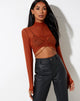 Immagine di Sauja Crop Top in maglia Brick