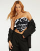 immagine di Sayri Bandeau Top in Mono Doodle Nero