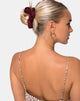 Immagine di Scrunchie in raso rosa borgogna
