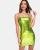 Immagine del vestito Selah in verde metallizzato