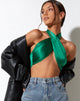 immagine di Selenda Crop Top in raso verde Kelly