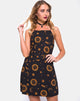 Immagine di Sello Slip Dress in nero celeste
