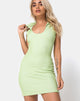 Immagine di Senja Bodycon Dress in Rib Pastel Lime
