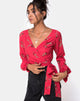 Immagine di Sepra Wrap Top in Rouge Rose Pink