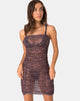 Immagine di Seruchi Bodycon Dress in maglia leopardata Rar