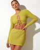 immagine di Shakara Top a maniche lunghe in Bubble Jersey Olive Oil