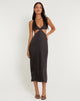 immagine di Shalini Midi Dress in raso nero