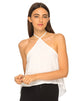 Immagine di Shea Halter Swing Crop Top in bianco