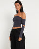 Immagine di Shelbo Bardot Crop Top in Ocean Storm
