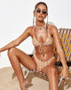 Immagine di Shell Bikini Top in Small Flower Brown
