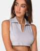 Immagine di Shenia Crop Top in Rib Grey