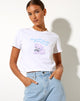 Immagine di Shrunk Tee in bianco Dreamy Kittens