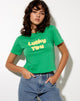 Immagine di Shrunk Tee in verde Lucky you