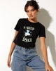 Immagine di Shrunk Tee in nero I Need Space