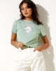 Immagine di Shrunk Tee in verde Lido Just Vibin
