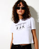 Immagine di Shrunk Tee in bianco Will We Dance Again