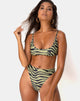 Immagine di Sikila Bikini Top in Khaki Tiger