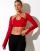 Immagine di Sira Crop Top in rosso racing