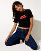 Immagine di Shrunk Tee in nero Cattive abitudini