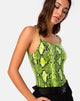 Immagine del corpetto Sol in Snake Lime