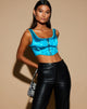 Immagine di Elci Top Corsetto in Spandex Blu