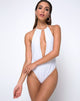 Immagine del costume da bagno Split in bianco
