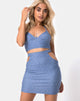 Immagine di Suky Minigonna in Denim Blu Hot Fix