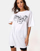 Immagine della t-shirt Sunny Kiss in bianco con cherubino