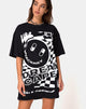 Immagine di Sunny Kiss Tee in nero con Dream Scape in bianco