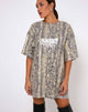 Immagine di Sunny Kiss Tee in serpente acido di paillettes chiare