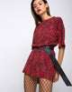 Immagine di Sunny Kiss Tee oversize in Animal Colorato Rosso