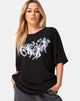 Immagine della t-shirt Sunny Kiss in nero con cherubino