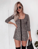 Immagine di Camisa Swing Dress in Ditsy Rose Nero