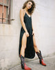 Immagine di Hime Maxi Dress in raso Black Rose