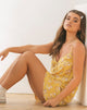 Immagine di Sanna Slip Dress in Rose Bunch Yellow